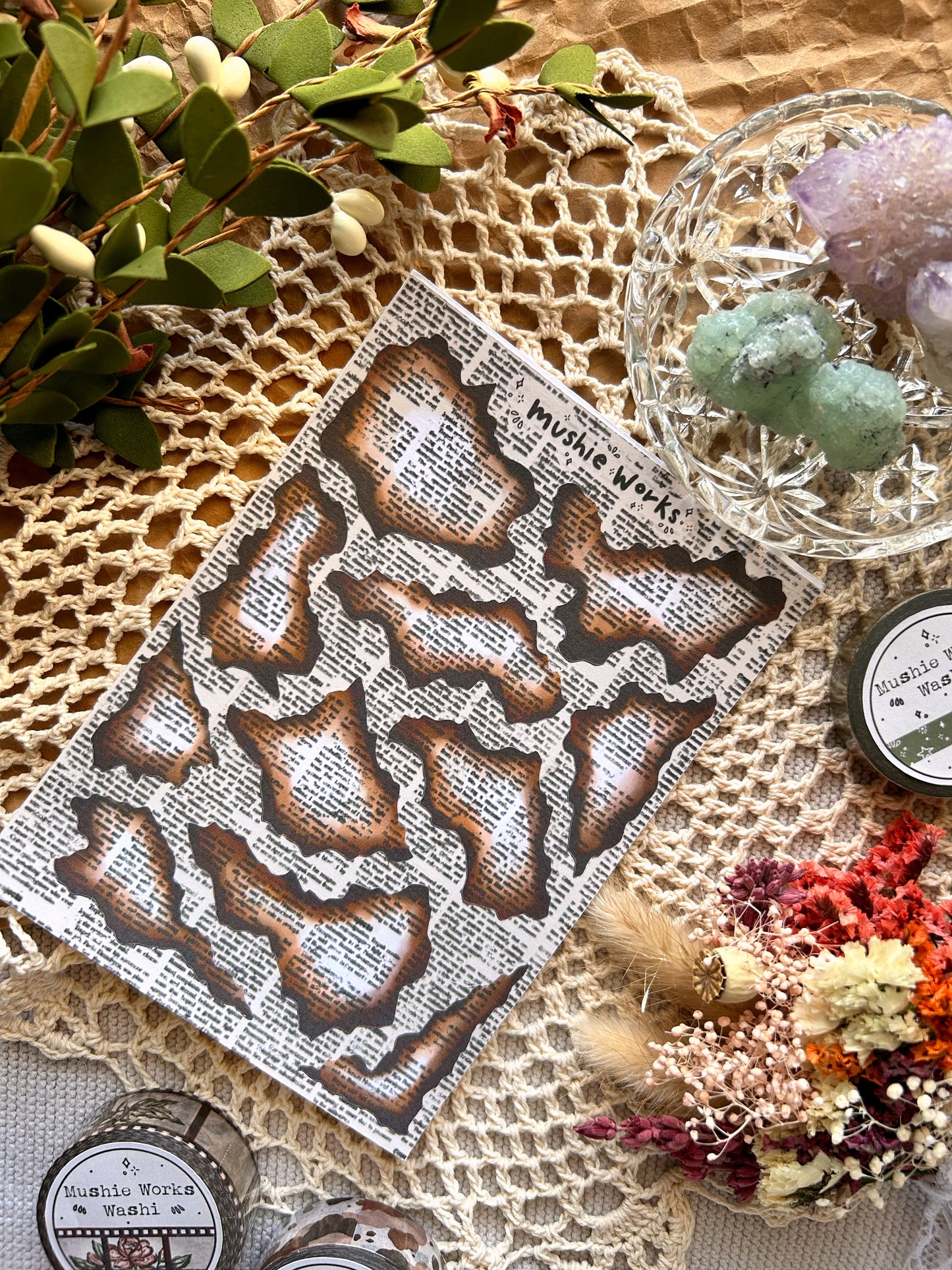 Burnt Newspaper Shreds