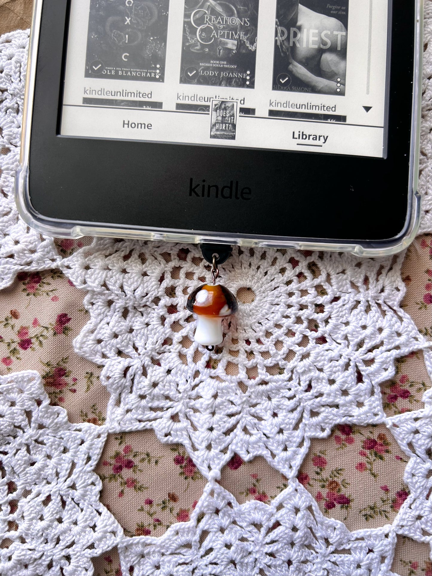 Brown Toadstool Kindle Charm