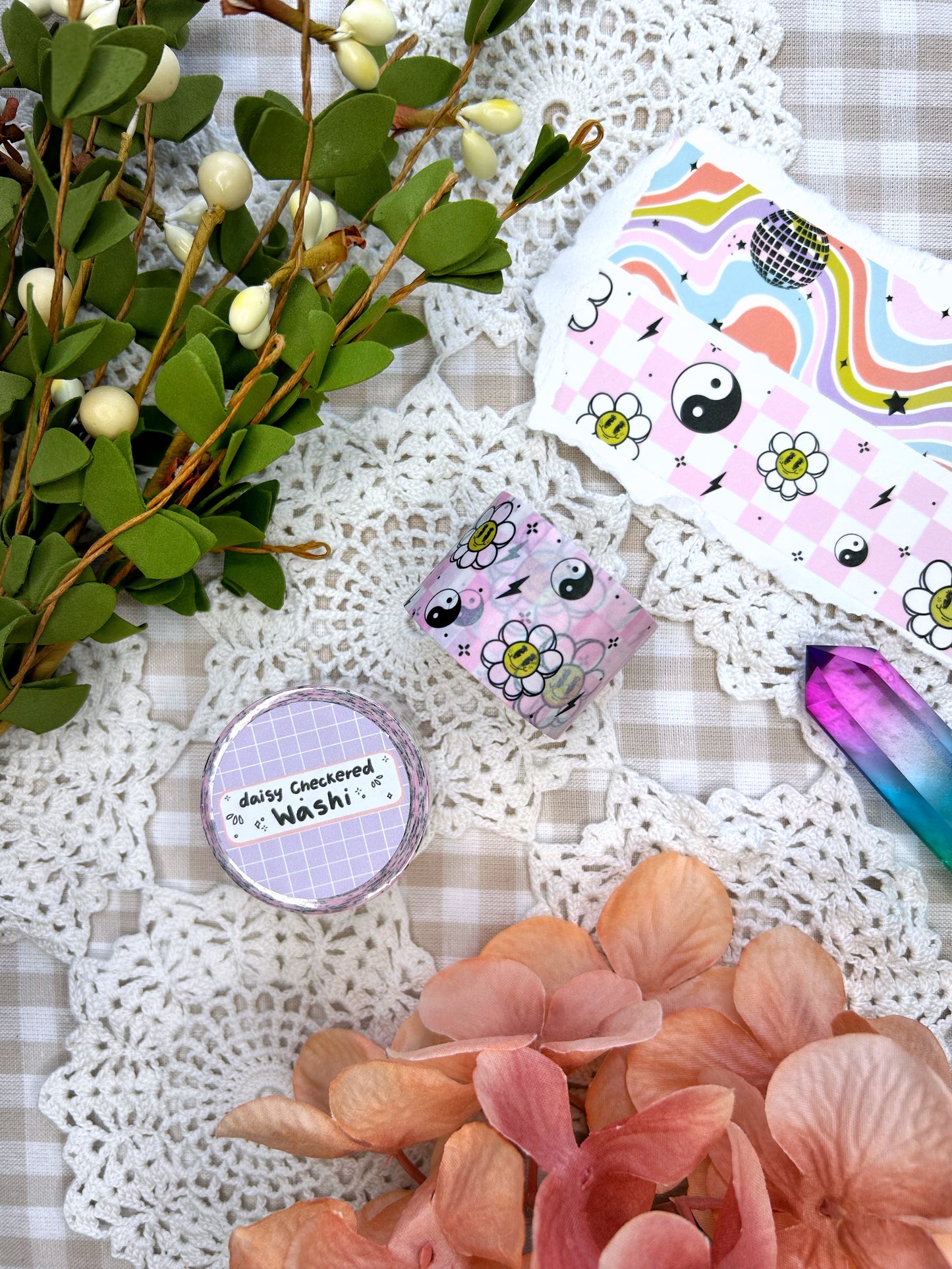 Smiley Checkered washi