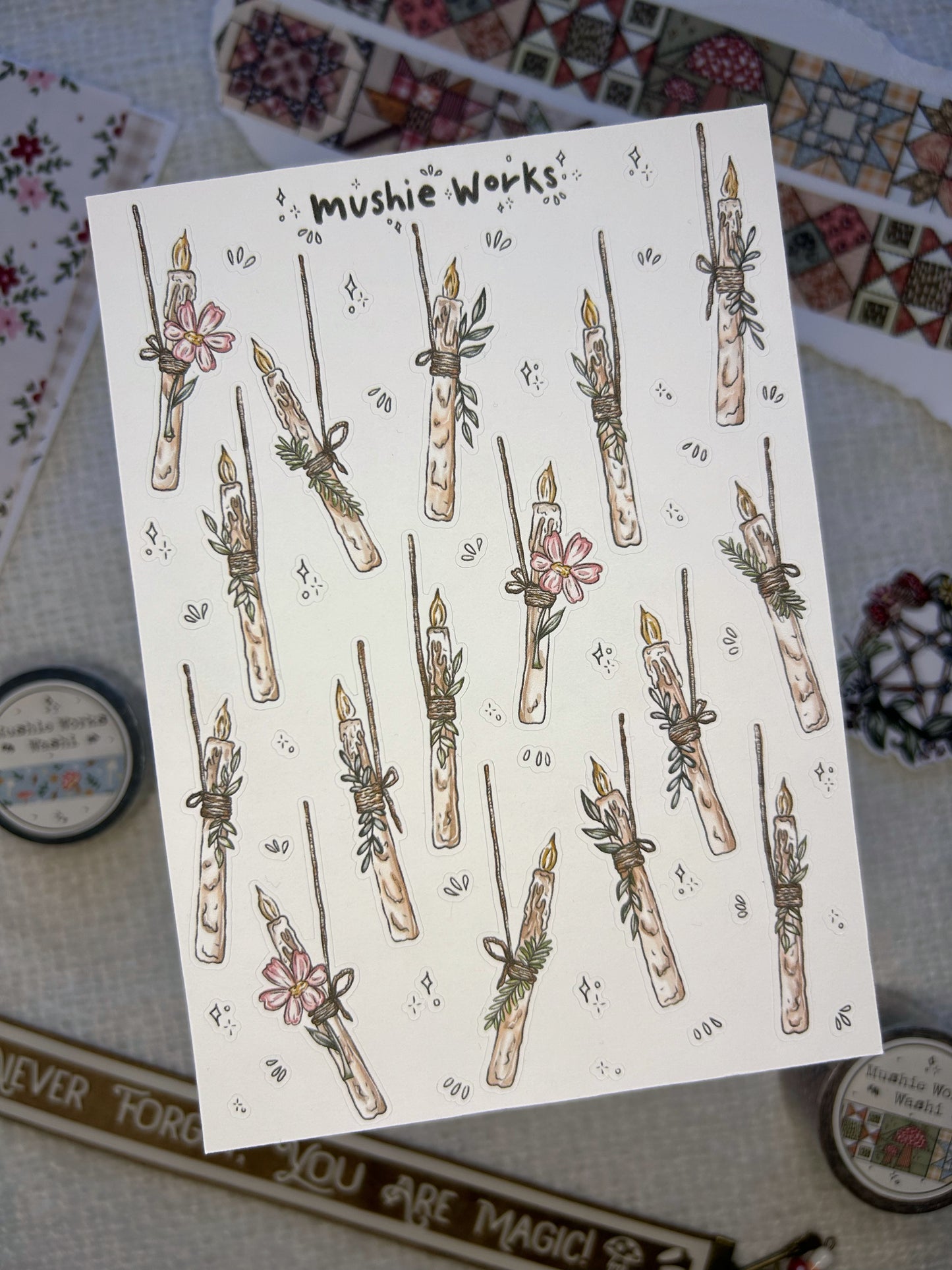 Twine & Floral Candles