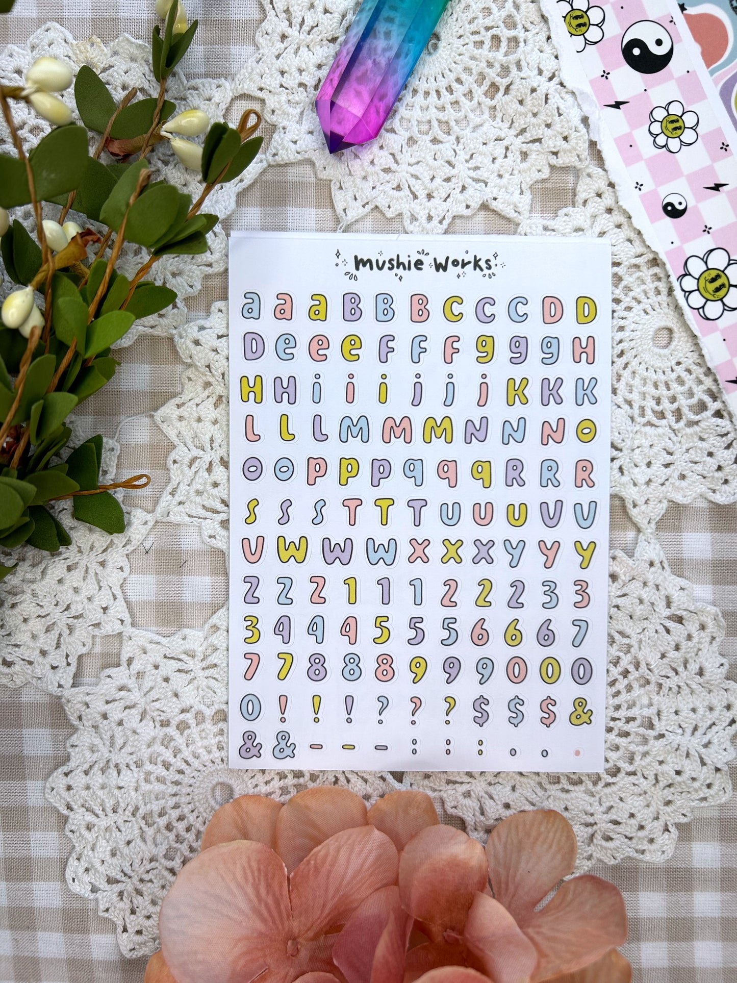 Pastel Bubble Letters