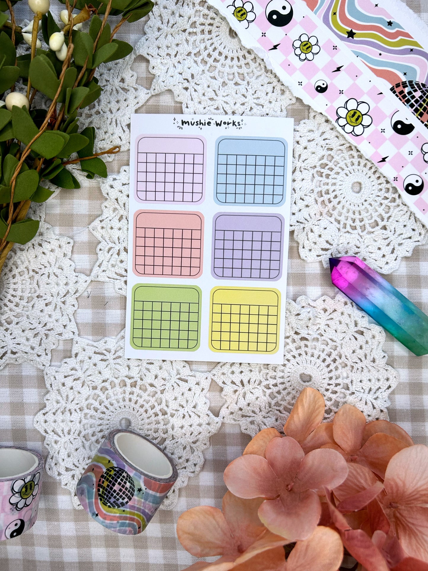 Pastel Month Trackers