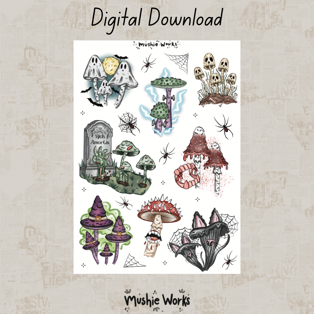 Spooky Mushrooms - Digital Download