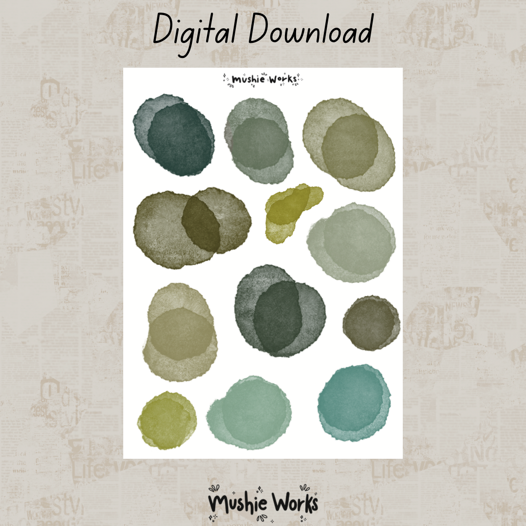 Green Blotches - Digital Download