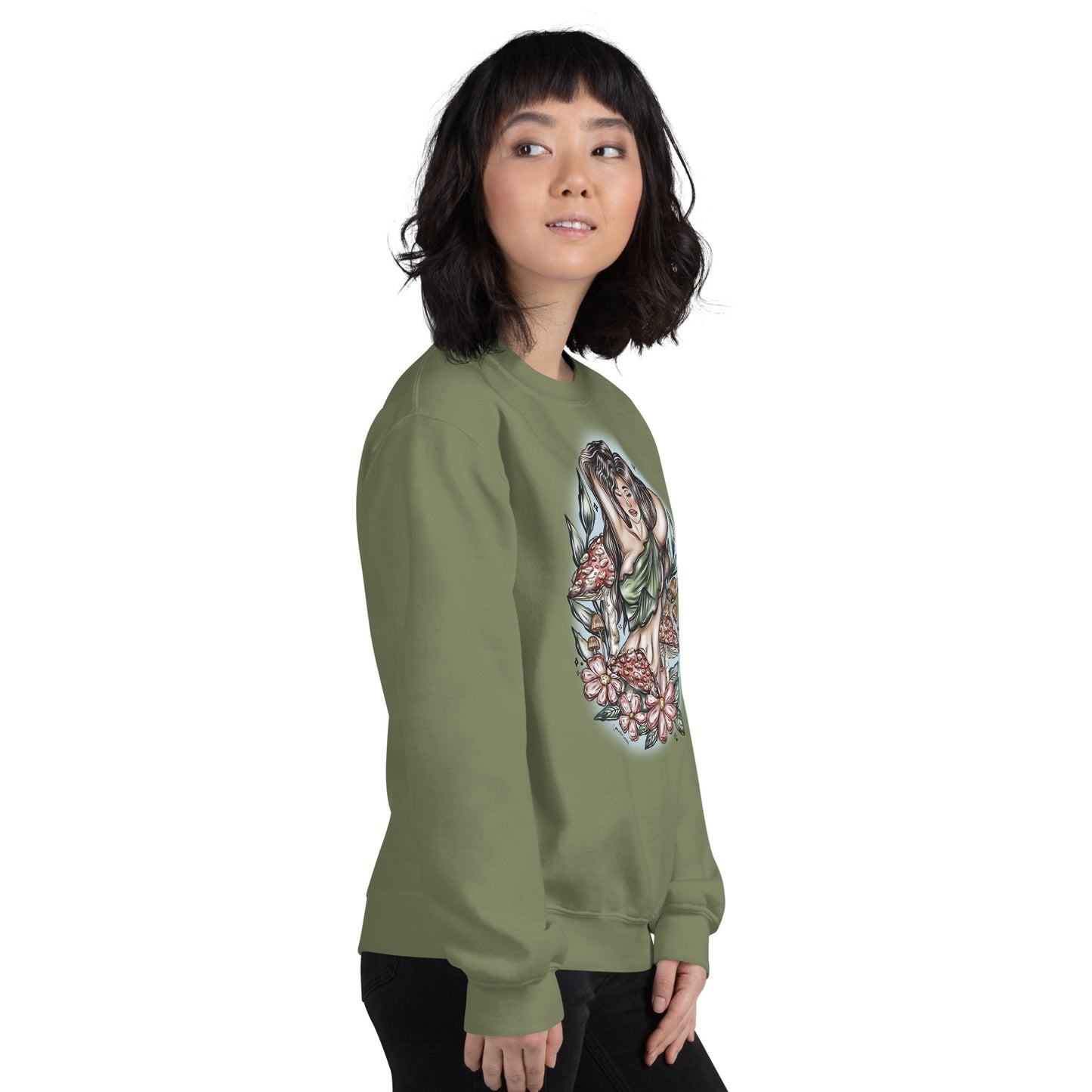 Mushroom Goddess Sweatshirt Dark