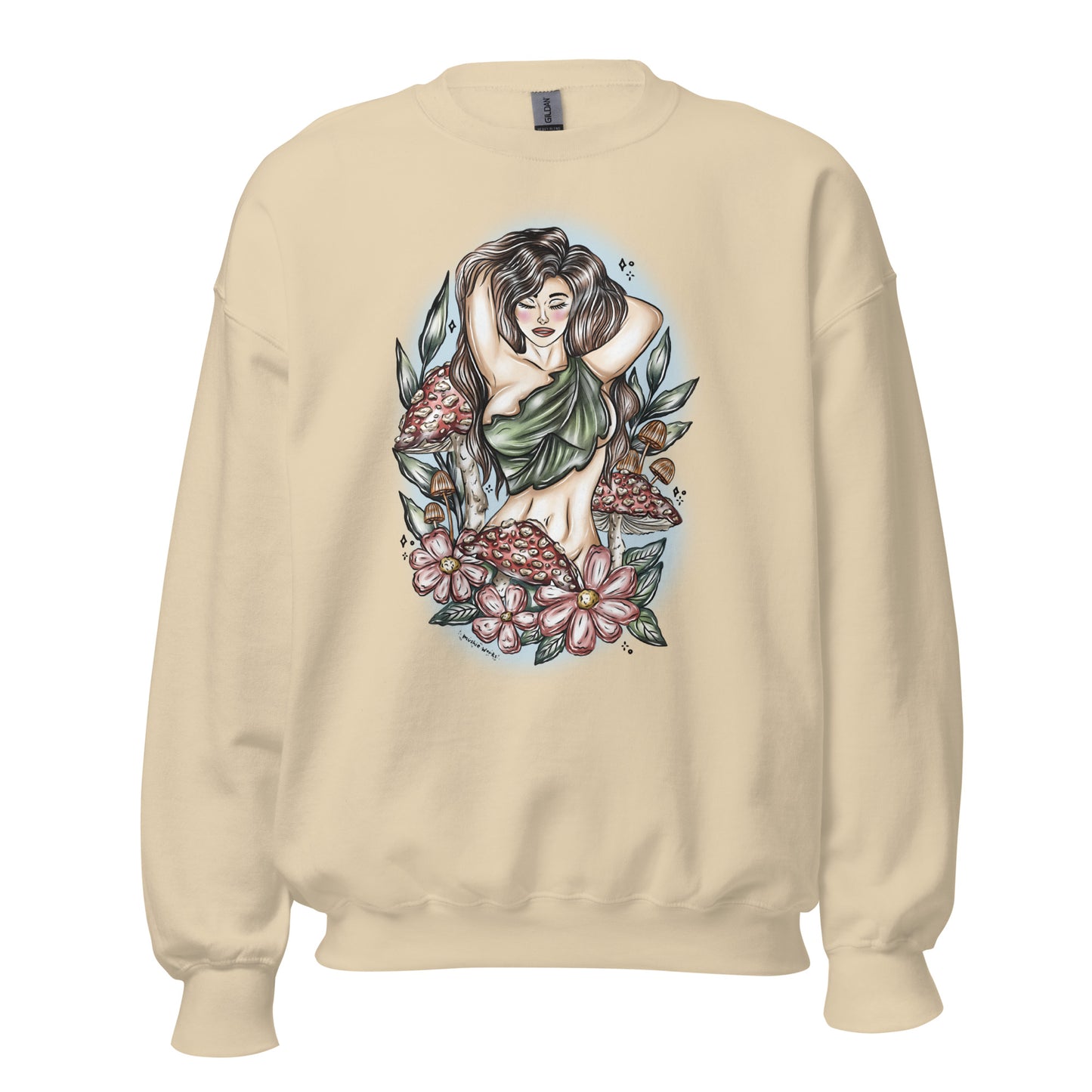 Mushroom Goddess Sweatshirt light