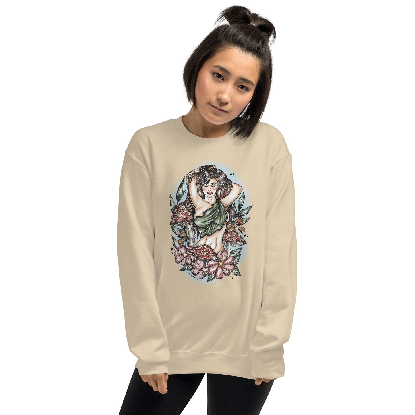 Mushroom Goddess Sweatshirt light