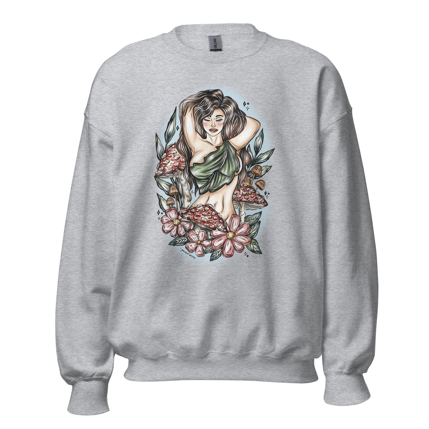 Mushroom Goddess Sweatshirt light