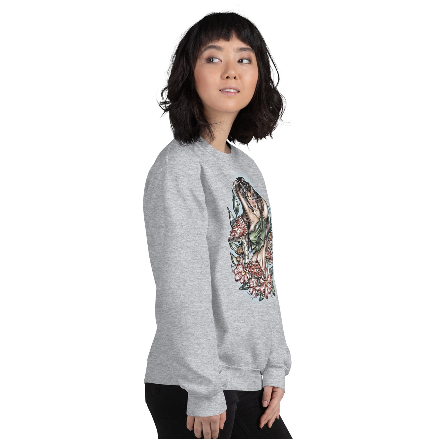Mushroom Goddess Sweatshirt Dark