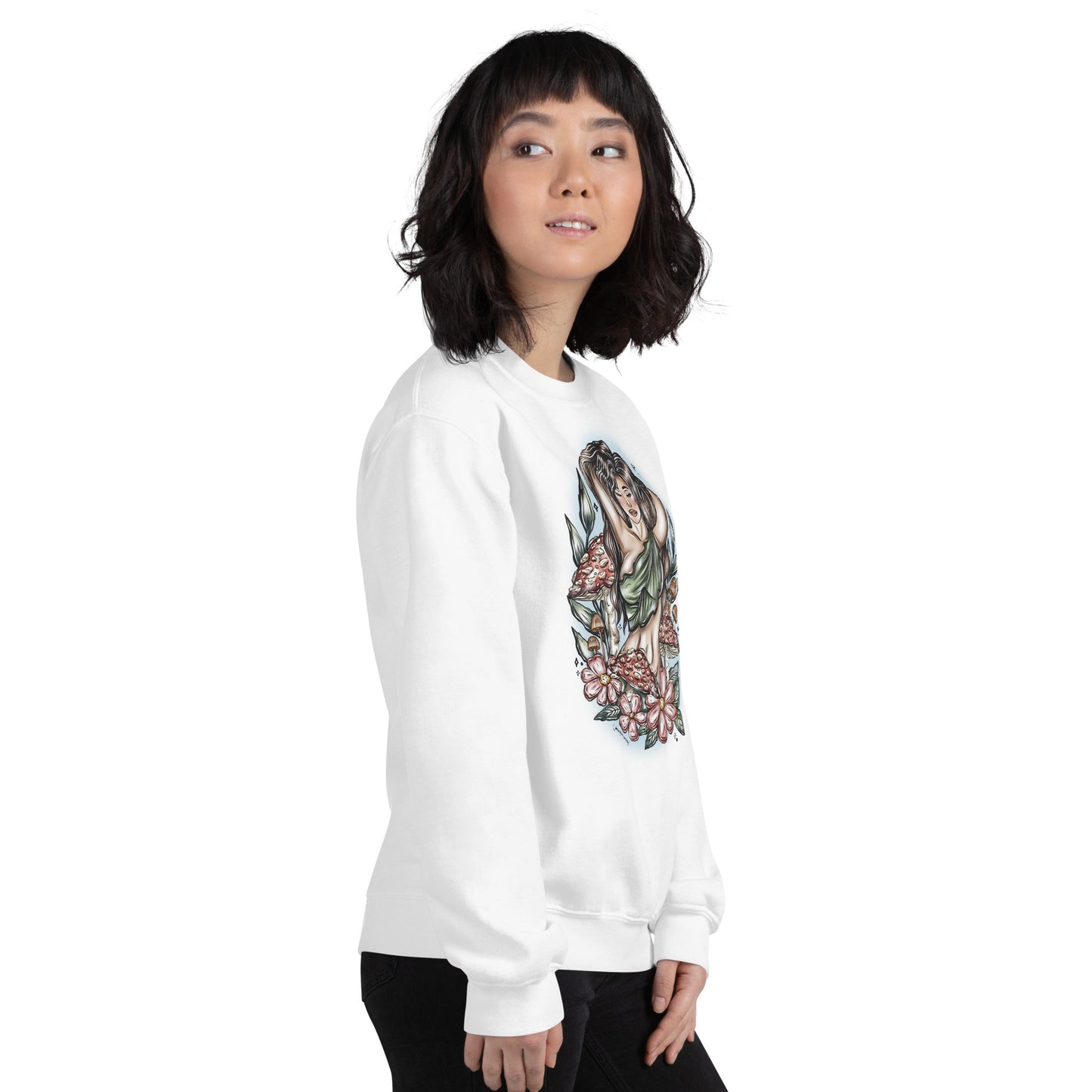 Mushroom Goddess Sweatshirt Dark
