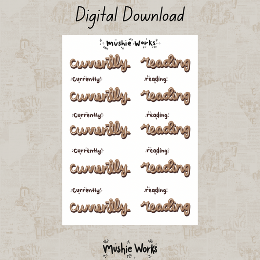 Currently Reading Brown - Digital Download