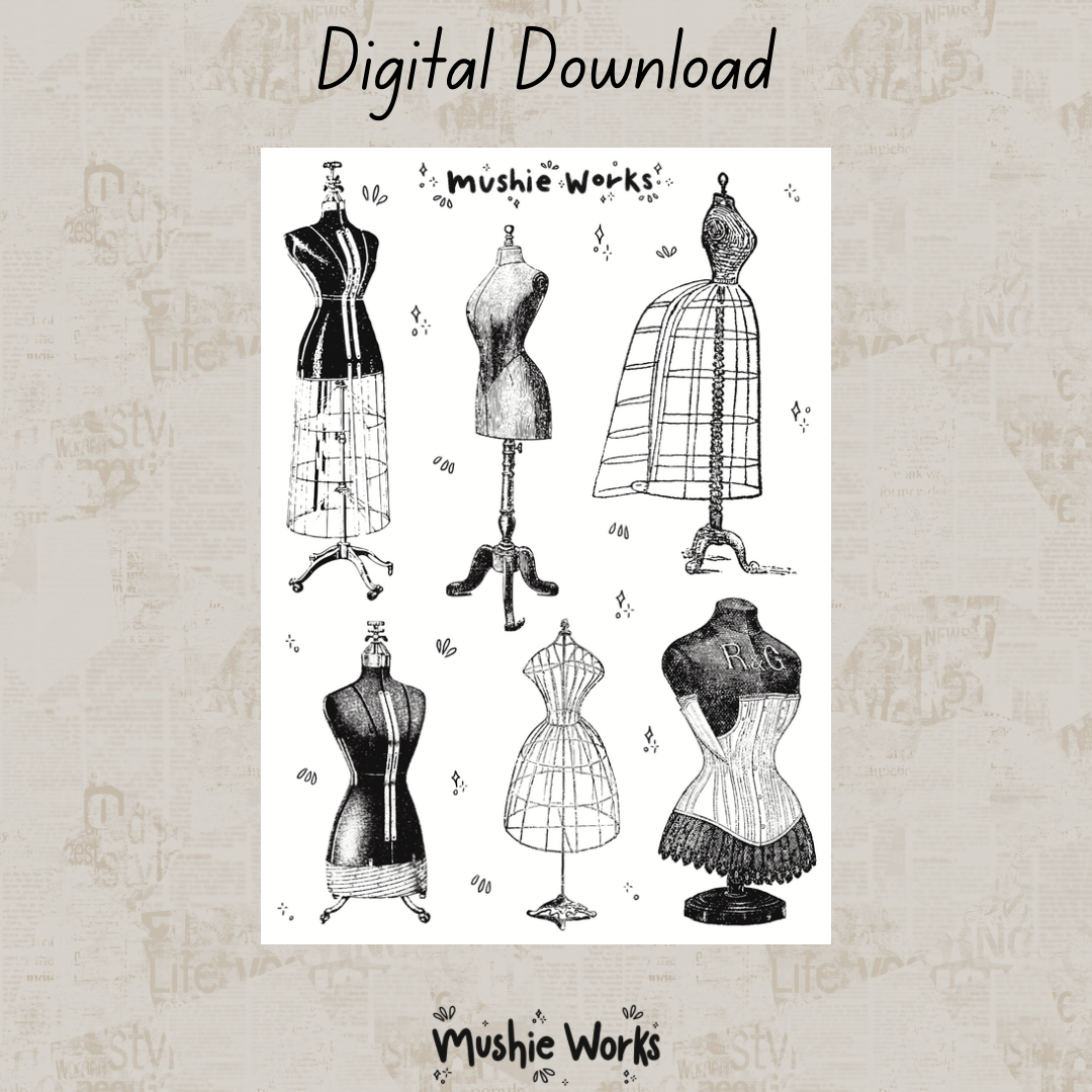 Vintage Dress Forms - Digital Download