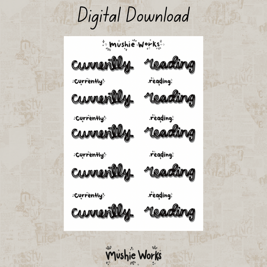 Currently Reading Black - Digital Download