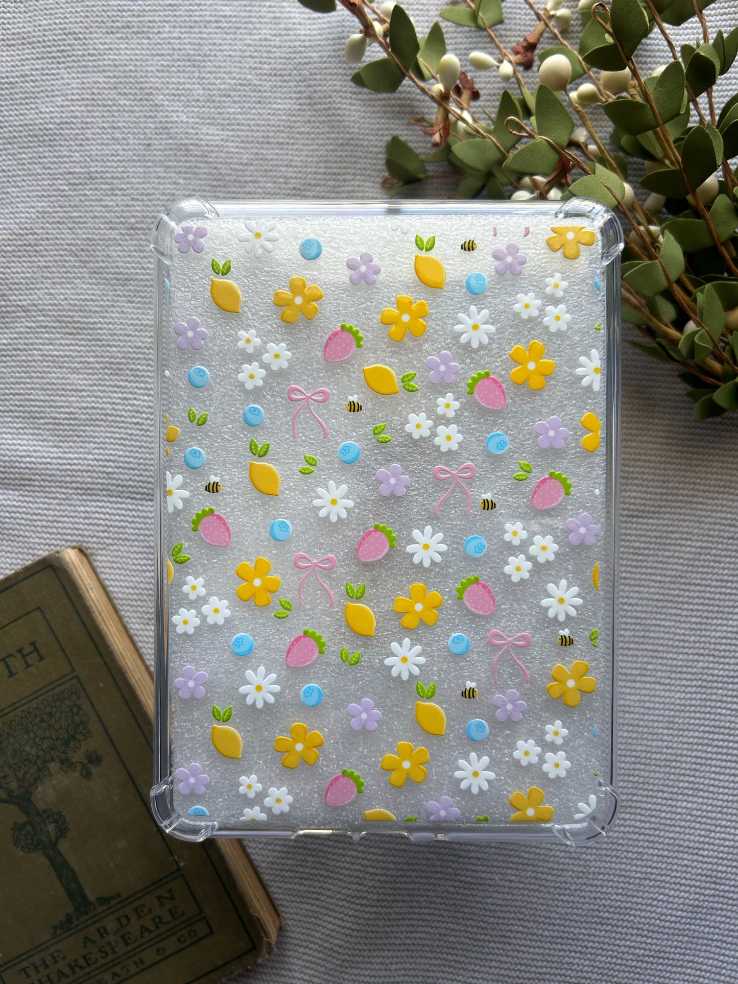 Lemon Summer Time Large Kindle Case