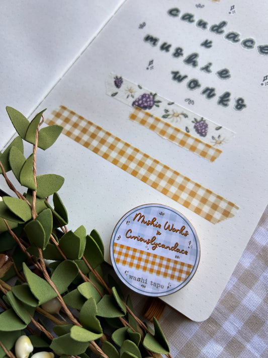 Mustard Gingham Washi Tape