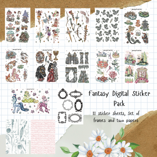 Fantasy Digital Sticker Pack - Digital Download