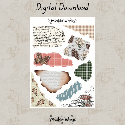 Autumn Ripped Paper  - Digital Download