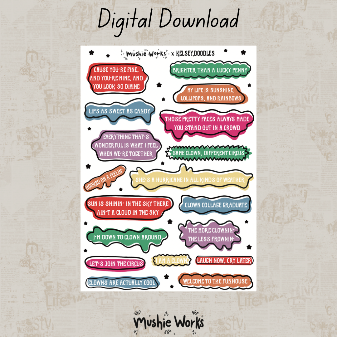 Clown Quotes - Digital Download