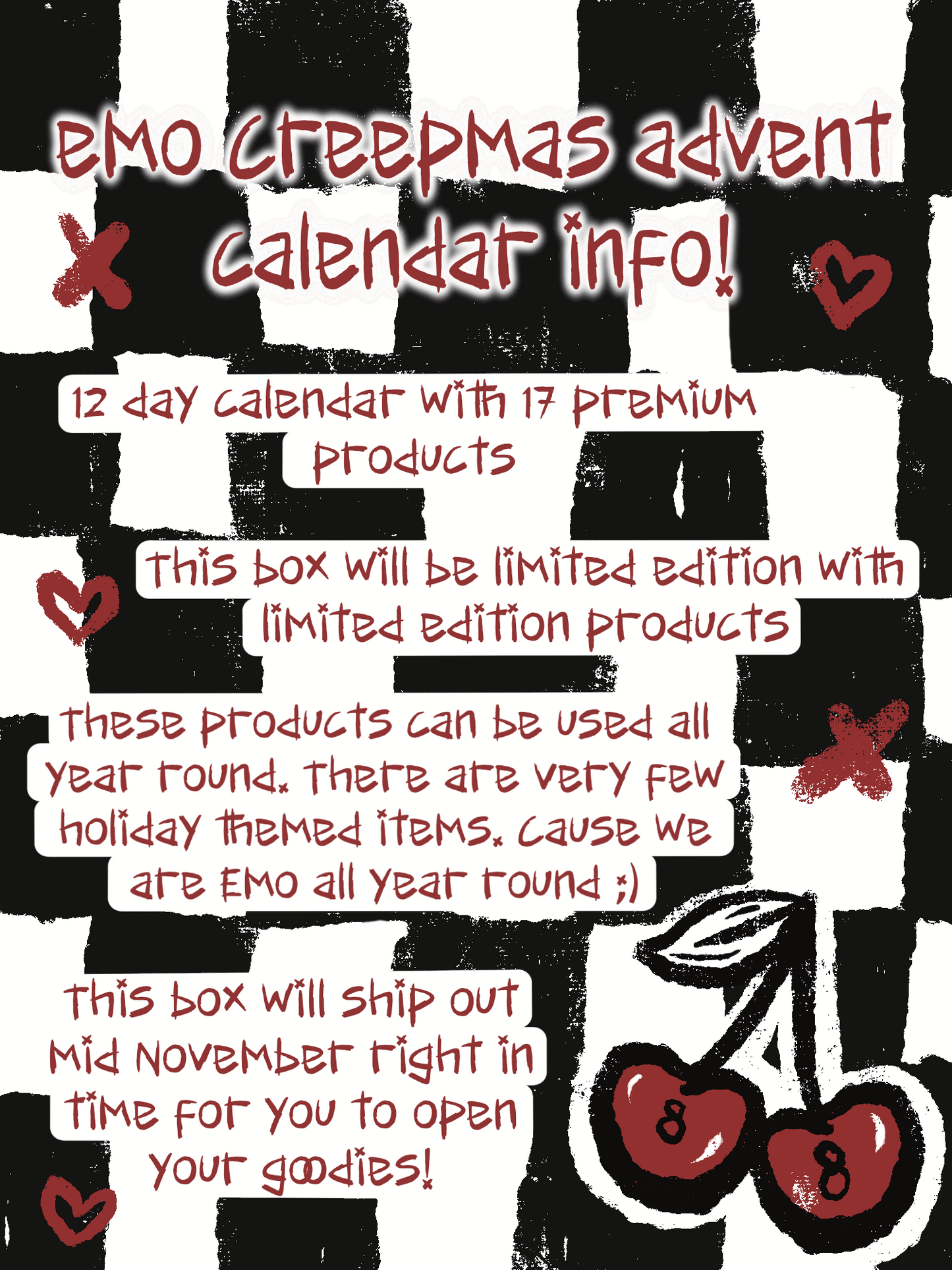 Emo Creepmas Advent Calendar Box