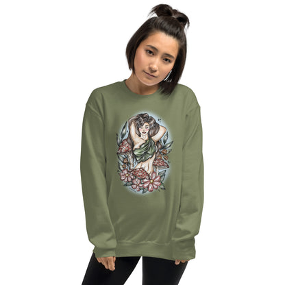 Mushroom Goddess Sweatshirt light