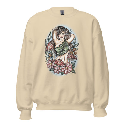 Mushroom Goddess Sweatshirt light