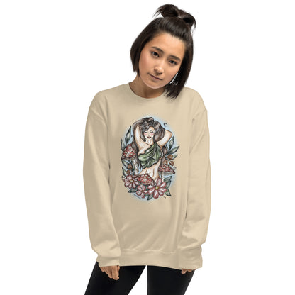 Mushroom Goddess Sweatshirt light