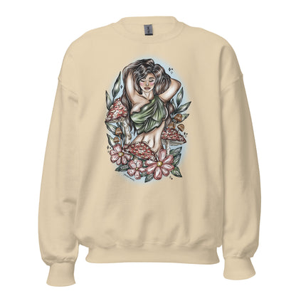 Mushroom Goddess Sweatshirt Dark
