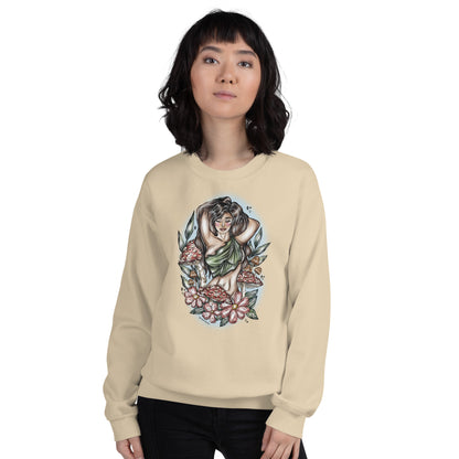 Mushroom Goddess Sweatshirt Dark