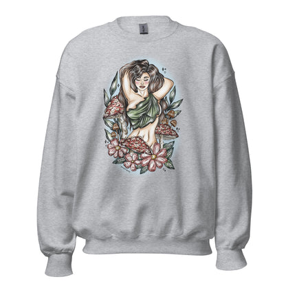 Mushroom Goddess Sweatshirt light