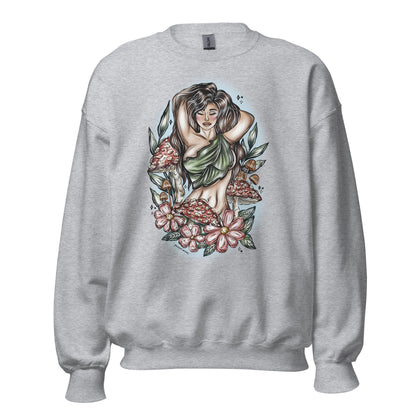Mushroom Goddess Sweatshirt Dark