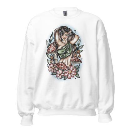 Mushroom Goddess Sweatshirt Dark